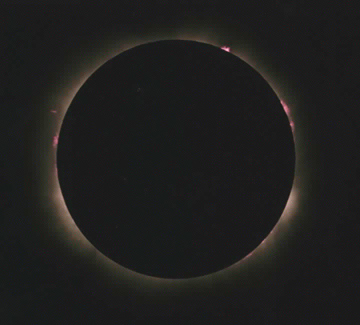 One of Bill Chandler's photographs of the eclipse - totality