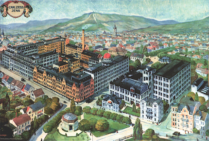 Carl Zeiss Jena factory in 1910 (183,521 bytes)